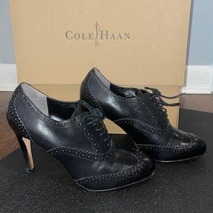 Cole Haan Nike Air Black Round Toe Booties
